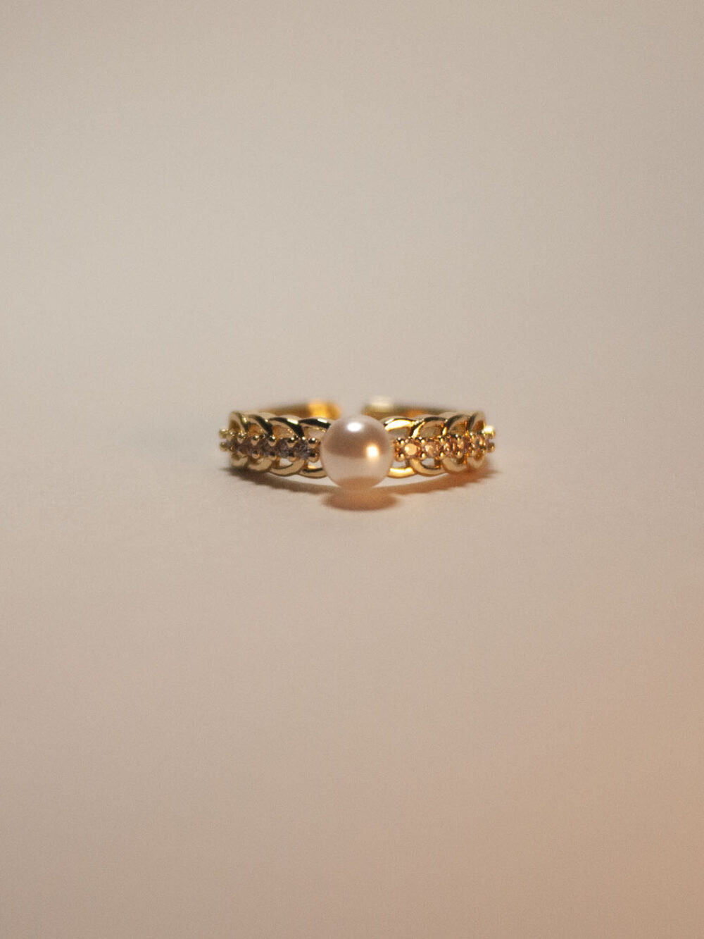 Anillo Graduable Zircón Perla